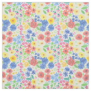 Floral watercolor pattern fabric