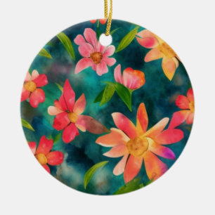 Floral Watercolor pattern Ornament