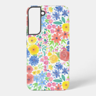 Floral watercolor pattern samsung galaxy case