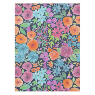 Floral watercolor pattern tablecloth