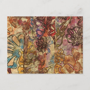 Floral Watercolor Postcard