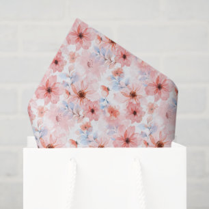 Floral Watercolor Print Tissue Paper