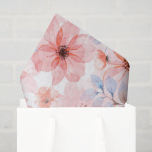 Floral Watercolor Print Tissue Paper