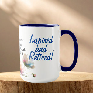  Floral  Watercolor  Retired  Pink personalise Mug