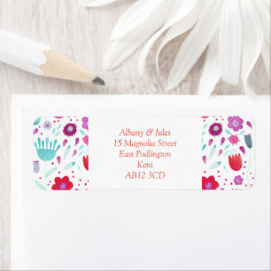 Floral Watercolor Return Address Label