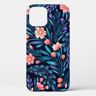 Floral watercolor seamless pattern. iPhone 12 case