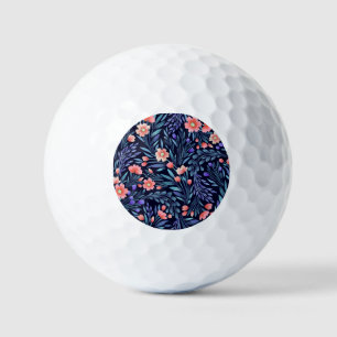 Floral watercolor, seamless pattern, fabric design golf balls