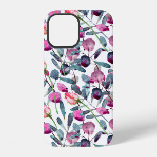 Floral watercolor seamless pattern. Field herbs an iPhone 12 Case