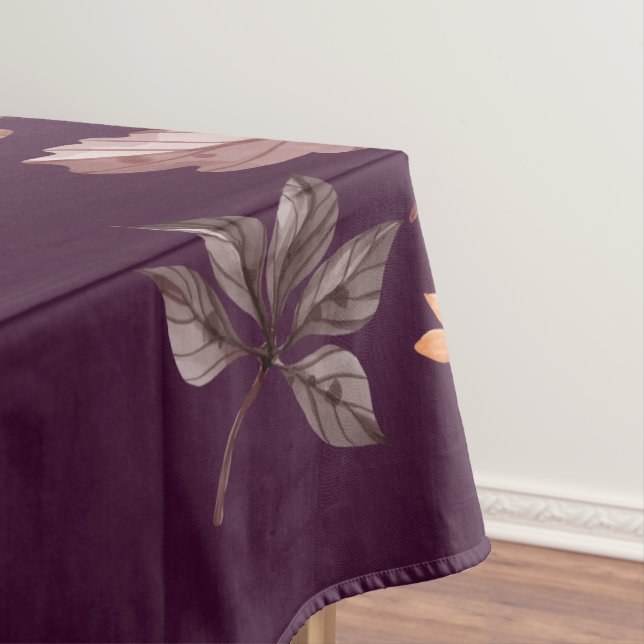 Floral Watercolor Thanksgiving Dinner Tablecloth (In Situ)
