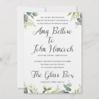 Floral Watercolor Wedding Invitation