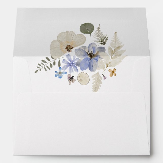 Floral Watercolor Wedding Invitation Envelope (Back (Bottom))