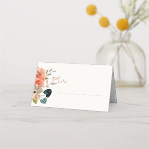 Floral Watercolor Wedding Place Card