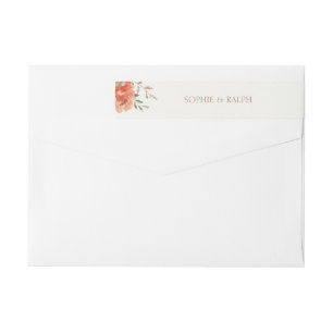 Floral Watercolor Wedding Return Address Label