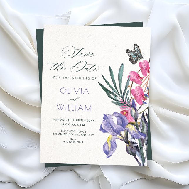 Floral watercolor wedding save the date (Creator Uploaded)