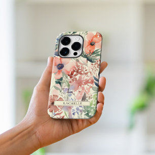 Floral Watercolor Wildflower Personalized Case-Mate iPhone 14 Case