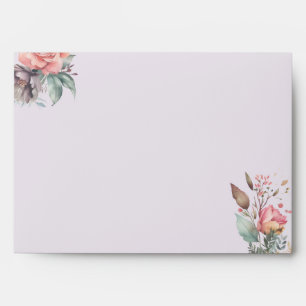 Floral Watercolor Wildflower Return Address Envelope