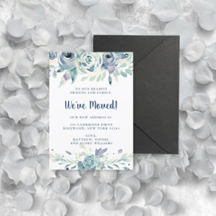Floral Watercolor Winter We've Moved Announcement