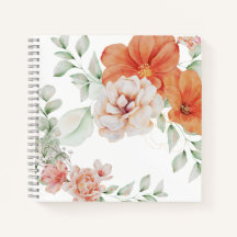 Floral watercolour notebook