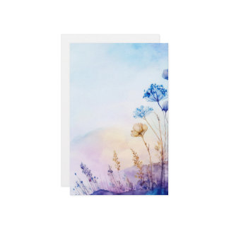 Floral watercolour stationery paper
