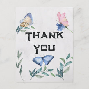 Floral Watercolour Thank You Card