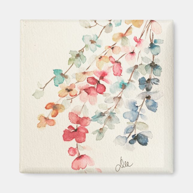 Floral Waterfall Magnet  (Front)