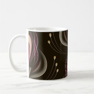 Floral Wave Vintage Stylish Background Coffee Mug