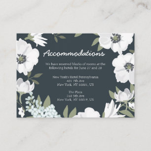 Floral Wedding Accommodation Cards Wreath