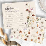 Floral Wedding Advice Card<br><div class="desc">This stylish & elegant Floral Wedding Advice Card features gorgeous hand-painted watercolor wildflowers arranged in a lovely bouquet perfect for spring,  summer,  or fall weddings. Find matching items in the Boho Wildflower Wedding Collection.</div>