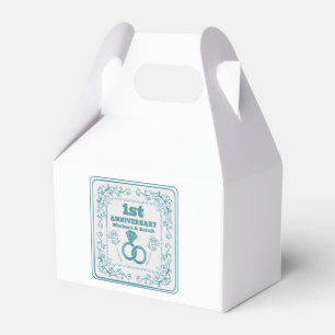 Floral wedding Anniversary Customisable year Favour Box