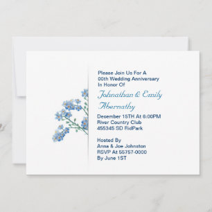 floral wedding anniversary invitation