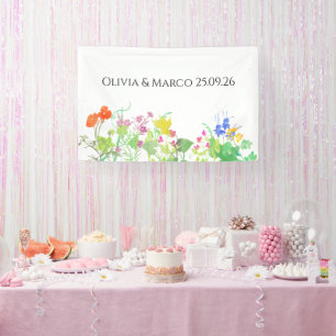 Floral wedding banner