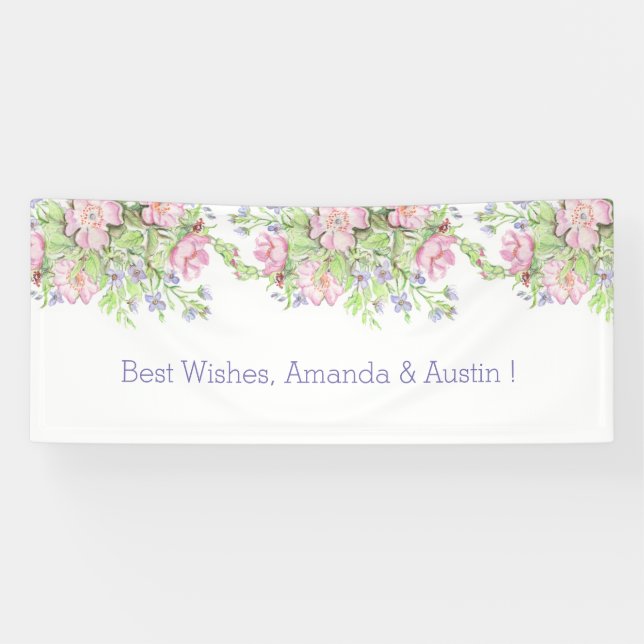 Floral Wedding Banner (Horizontal)