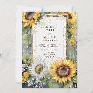 Floral Wedding Birthday Baby Shower Retirement Sun Invitation