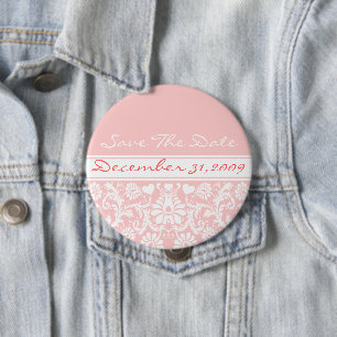 Floral Wedding Change to Any Colour 10 Cm Round Badge
