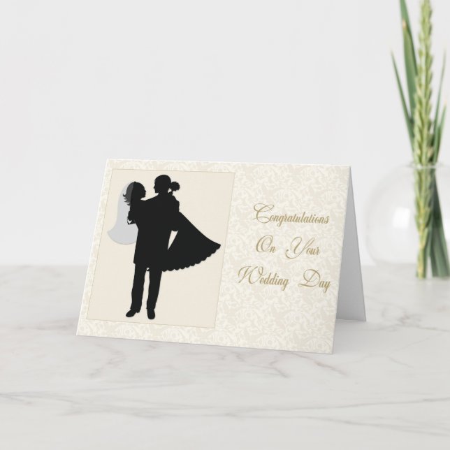 Floral Wedding Couple Card (Front)