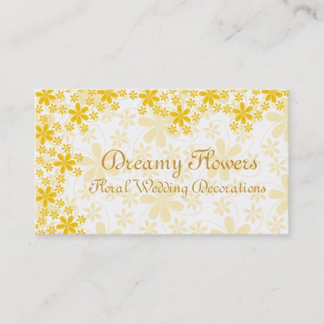 Floral Wedding Decorations Business Card (Front)