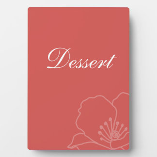 Floral Wedding Dessert Sign Red and Pink Poppies Plaque