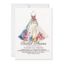 Floral Wedding Dress Bridal Shower