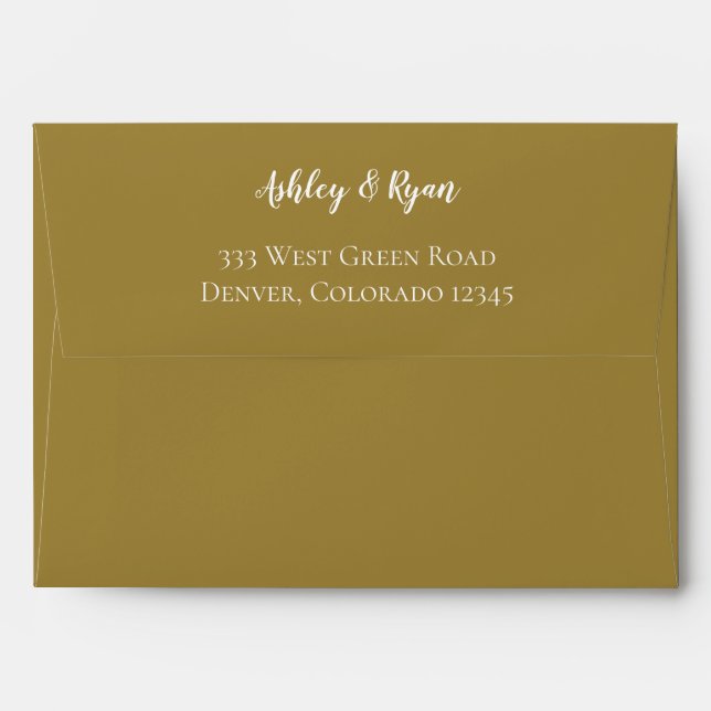 Floral Wedding  Envelope (Back (Top Flap))