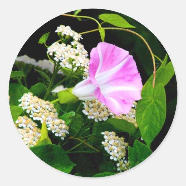 Floral Wedding Envelope Seal Sticker  Large (Front)