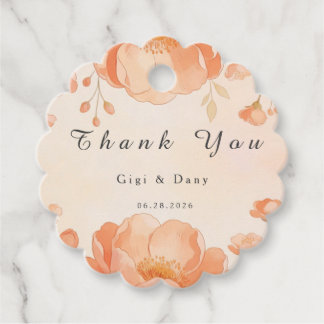 Floral Wedding Favor Tag
