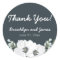 Floral Wedding Favour Stickers Round
