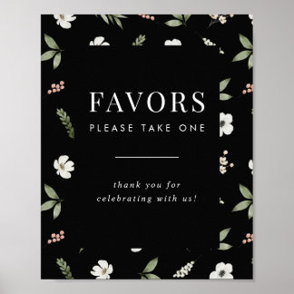 Floral Wedding Favours Please Take One Sign