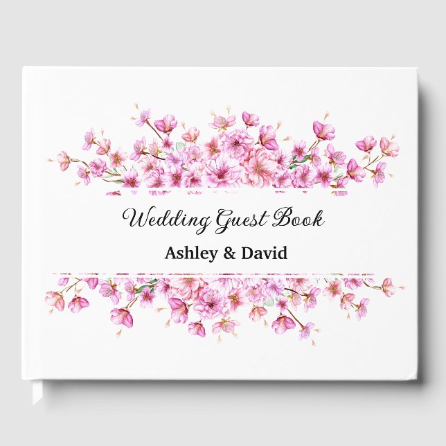 Floral Wedding  Guest Book (Front)