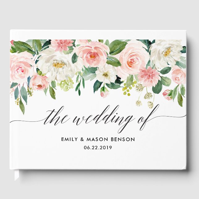 Floral Wedding Guest Book (Front)