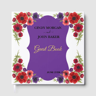 Floral Wedding Guest Book - Anemone