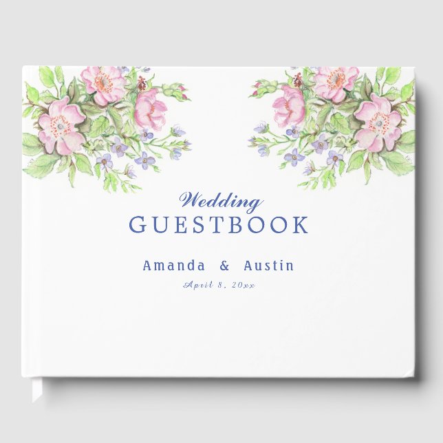 Floral Wedding Guestbook (Front)