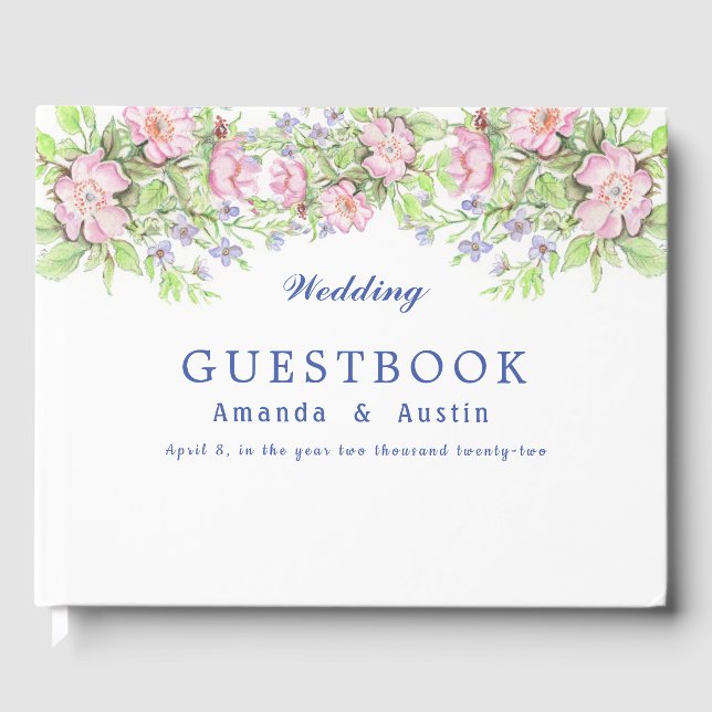 Floral Wedding Guestbook (Front)