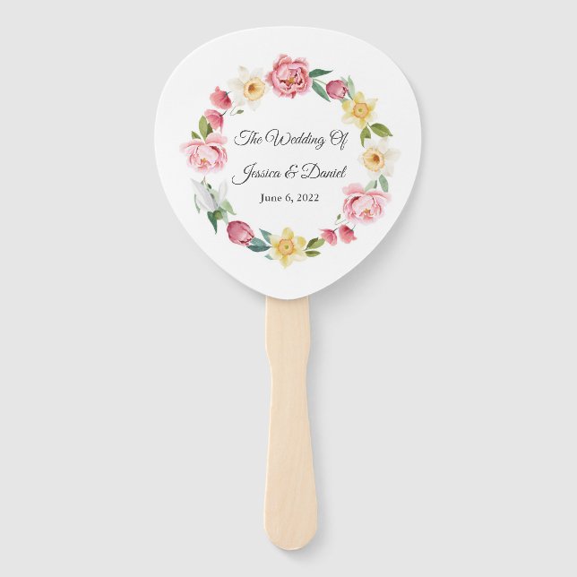 Floral Wedding     Hand Fan (Front)