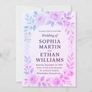 floral wedding invitation
